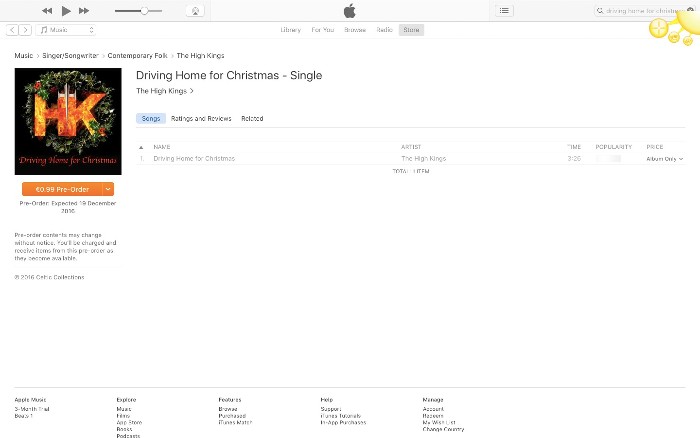Xmas Single 'Driving Home For Christmas' Now Available on iTunes