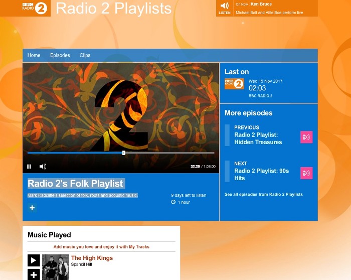 The High Kings feature on BBC2 Folk Playlist