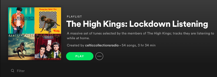 The High Kings: Lockdown Listening