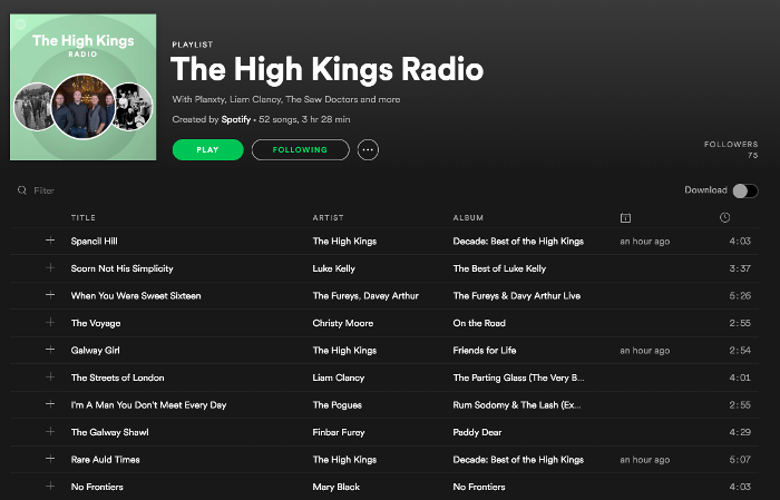 The High Kings Radio Channel Now Available