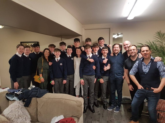 St. Brendan's College Killarney Music Dept. appear with The High Kings at INEC.