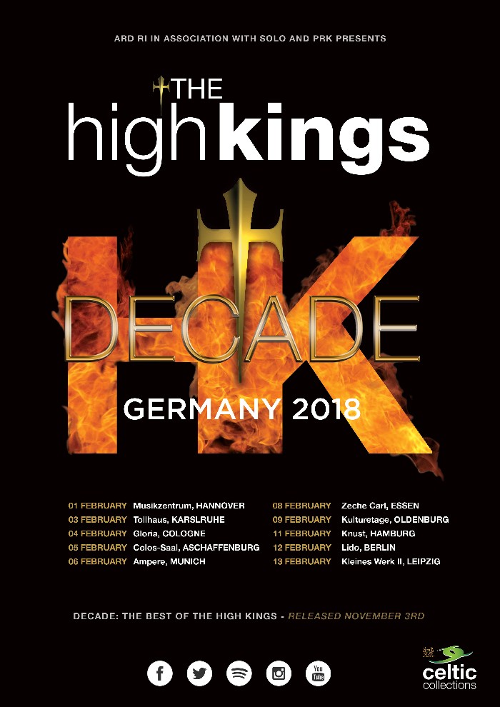 The High Kings Announce Germany 2018 Tour Dates