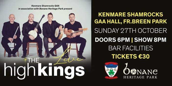 The High Kings October Irish Dates