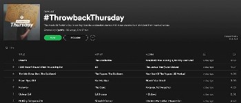 The High Kings 'Rocky Road To Dublin' added to Spotify 'Throwback Thursday' playlist.